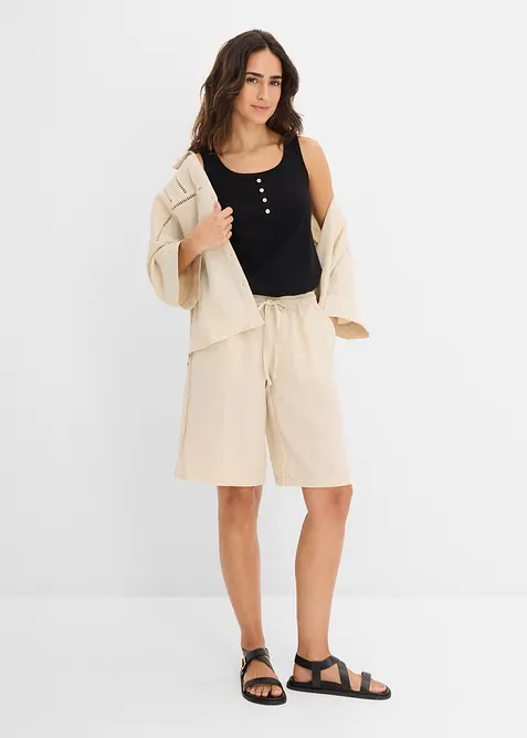 Schlupf Bermuda aus Viskose-Mix, bonprix