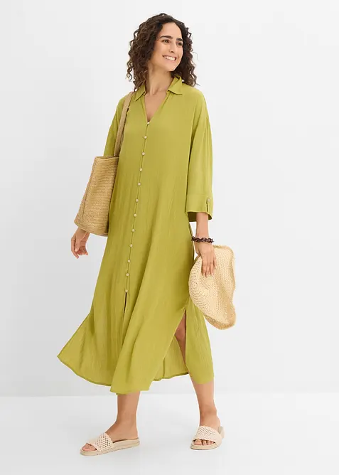 Kaftan-Kleid aus flie&szlig;ender Viskose, bonprix