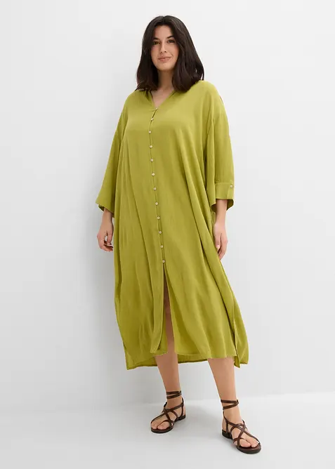 Kaftan-Kleid aus flie&szlig;ender Viskose, bonprix