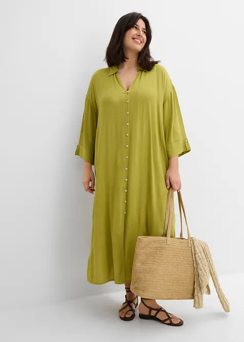 Kaftan-Kleid aus flie&szlig;ender Viskose, bonprix