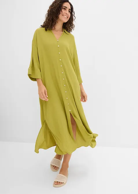 Kaftan-Kleid aus flie&szlig;ender Viskose, bonprix
