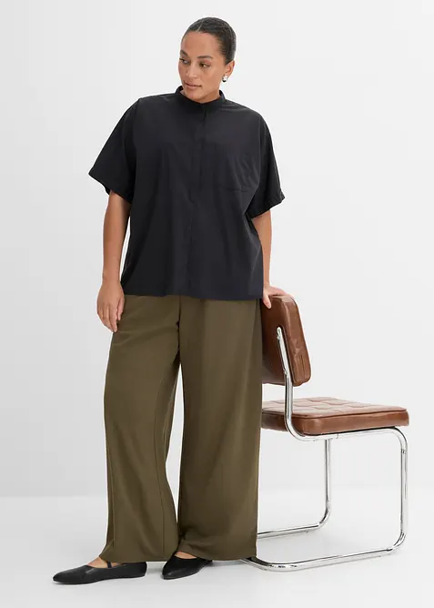 &Uuml;berschnittene Kurzarmbluse, bonprix