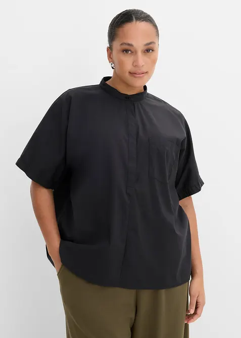 &Uuml;berschnittene Kurzarmbluse, bonprix