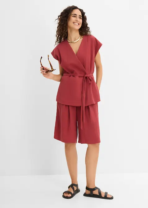 Westentop mit G&uuml;rtel aus Viskose-Mix, bonprix