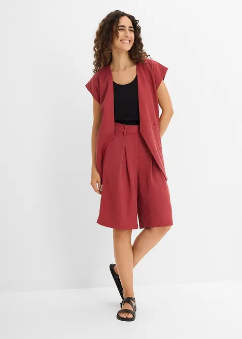 Konfektionierte Bermuda-Hose aus Viskose-Mix, bonprix