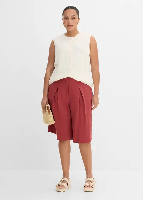 Bermuda en viscose m&eacute;lang&eacute;e, bonprix