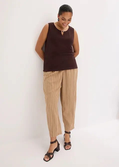 Top en maille &agrave; d&eacute;tail perle, bonprix