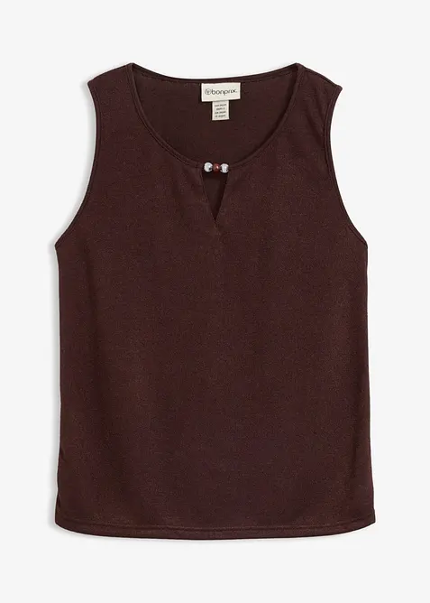 Stricktop mit Perlendetail, bonprix