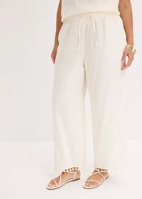 Pantalon fluide &agrave; taille &eacute;lastiqu&eacute;e, bonprix