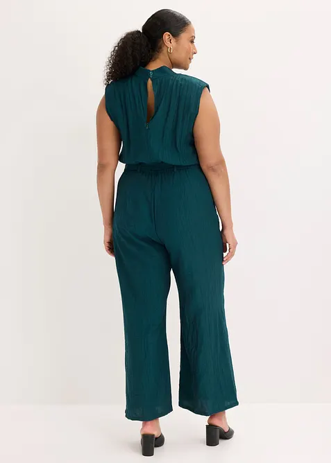 Viskose-Jumpsuit mit Kelchkragen, bonprix