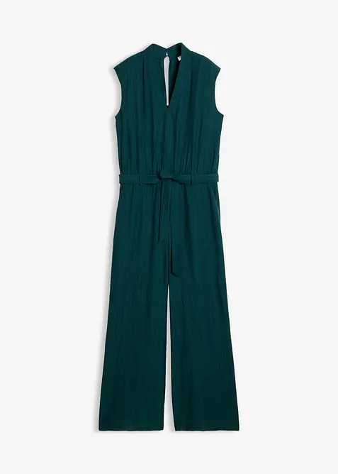 Viskose-Jumpsuit mit Kelchkragen, bonprix