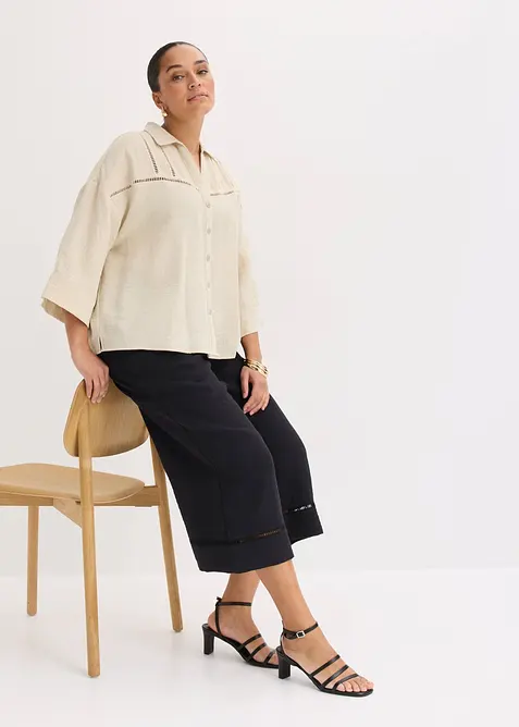 Hemdbluse aus Viskose-Mix, bonprix