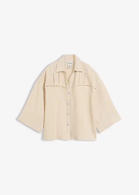 Hemdbluse aus Viskose-Mix, bonprix