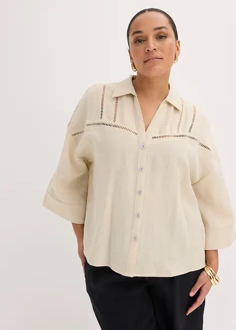 Hemdbluse aus Viskose-Mix, bonprix