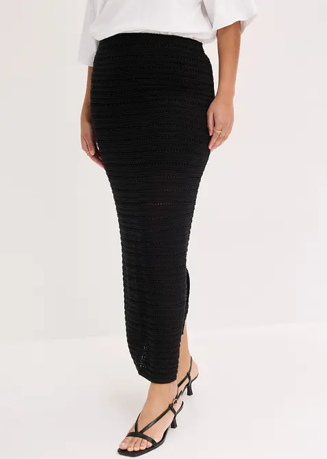 Jupe longue avec dentelle au crochet, bonprix