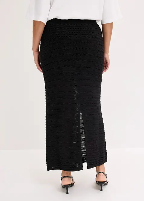 Jupe longue avec dentelle au crochet, bonprix