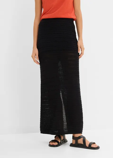 Maxirock mit H&auml;kel-Spitze, bonprix