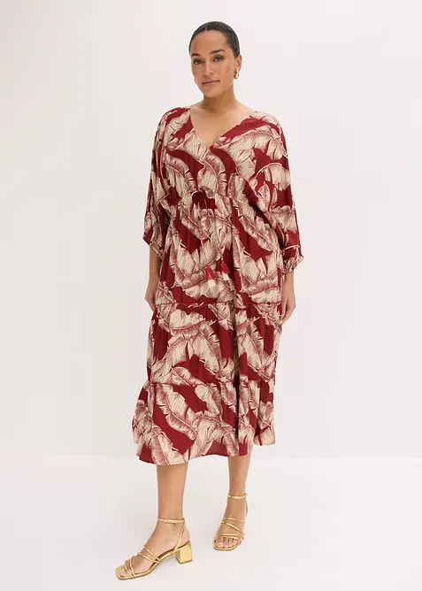 Kaftan-Kleid aus flie&szlig;ender Viskose, bonprix