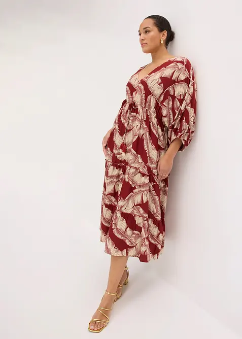 Kaftan-Kleid aus flie&szlig;ender Viskose, bonprix