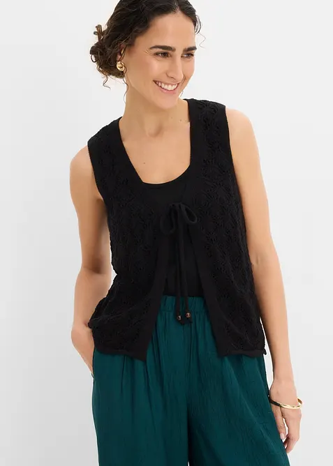 Ajour Strickweste, bonprix