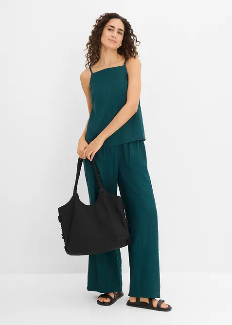 Top mit Plisseeoptik aus Viskose-Mix, bonprix