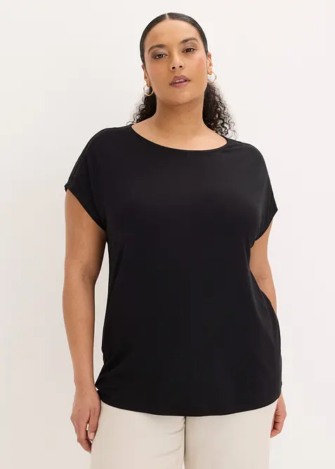 T-shirt avec dentelle, bonprix