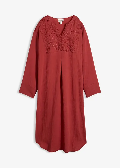Leichtes Kaftan-Kleid mit Verzierung, bonprix