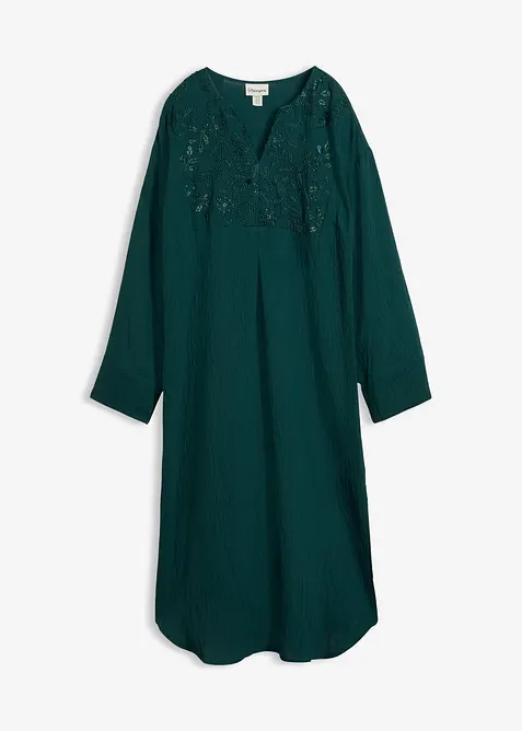 Leichtes Kaftan-Kleid mit Verzierung, bonprix