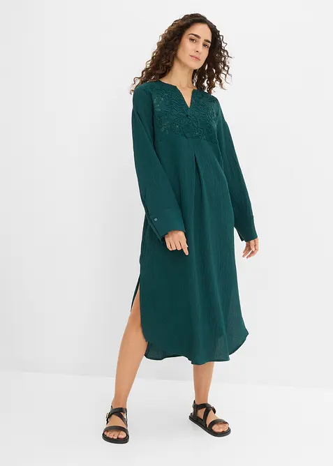 Leichtes Kaftan-Kleid mit Verzierung, bonprix