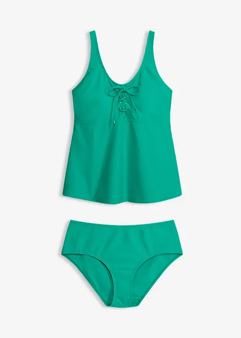 Tankini avec la&ccedil;age (ens. 2 pces), bonprix