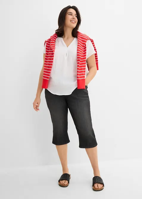 Jean slim, taille mi-haute, longueur 3/4, bonprix