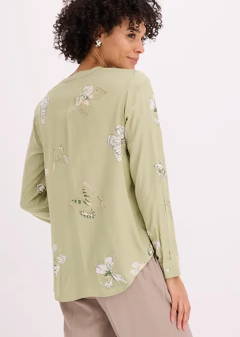 Chemisier imprim&eacute; en viscose, bonprix