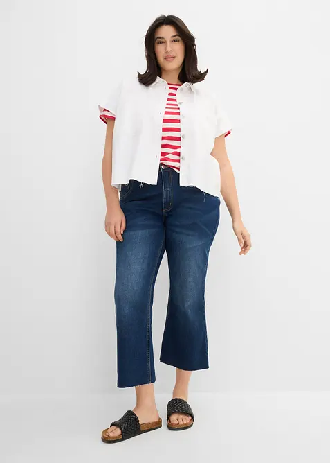 Jean bootcut taille haute, cropped, bonprix