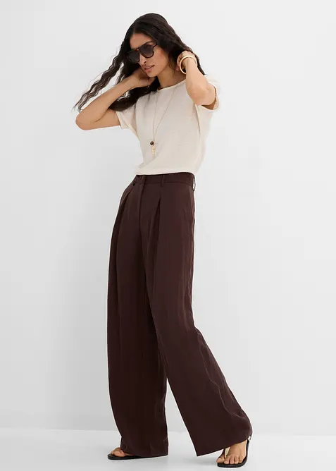 Sommerliche Bundfaltenhose aus Viskose-Mix, bonprix