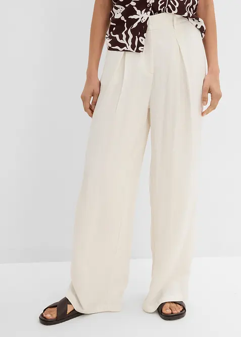 Pantalon estival &agrave; pinces, bonprix
