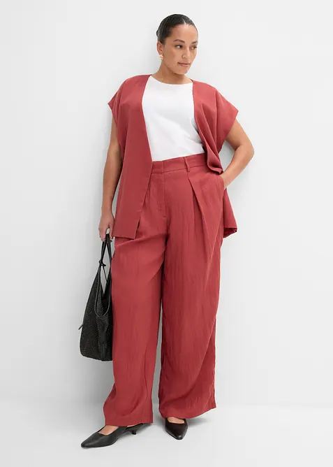 Sommerliche Bundfaltenhose aus Viskose-Mix, bonprix