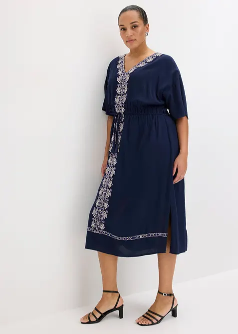 Midikleid aus flie&szlig;ender Viskose, bonprix