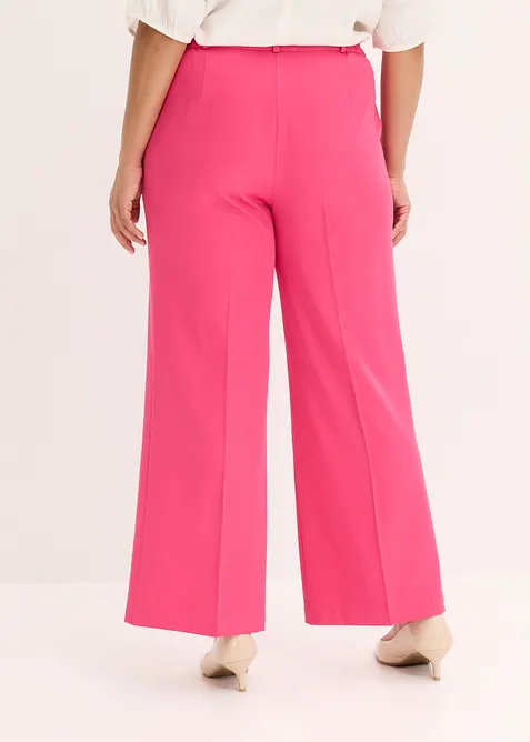 Pantalon large &agrave; pinces et taille &eacute;lastiqu&eacute;e, bonprix