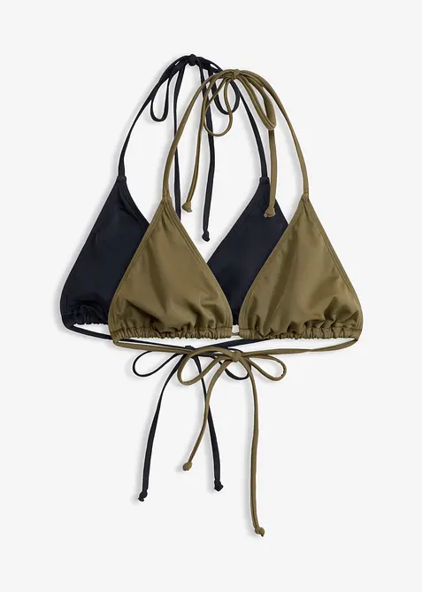 Triangel-Bikinioberteil im Doppelpack (2er Pack), bonprix
