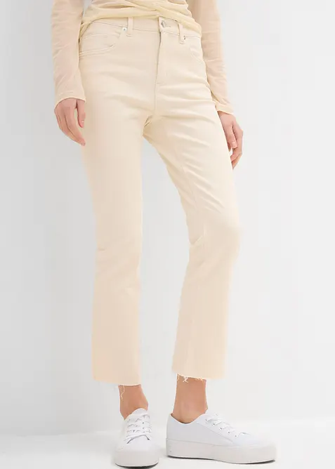 Jean bootcut taille haute, cropped, bonprix