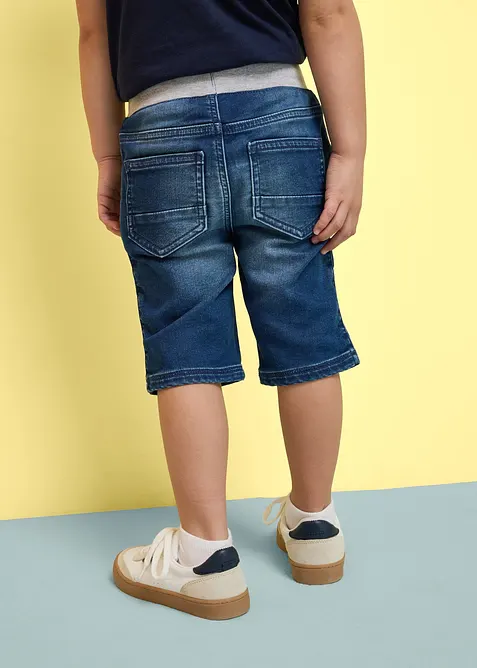 Bermuda en jean &agrave; taille &eacute;lastiqu&eacute;e, regular, bonprix