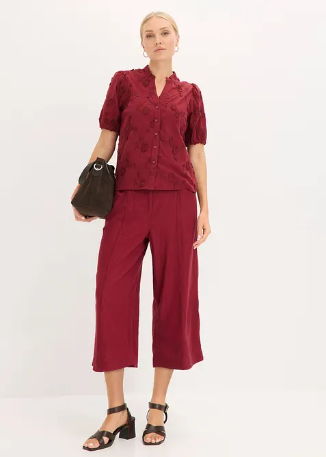 Chemisier manches courtes, 100% coton, bonprix