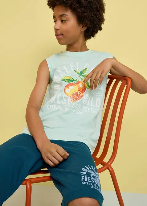 T-shirt et pantacourt 100% coton (ens. 2&nbsp;pces), bonprix