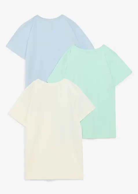 Lot de 3 T-shirts 100% coton, bonprix