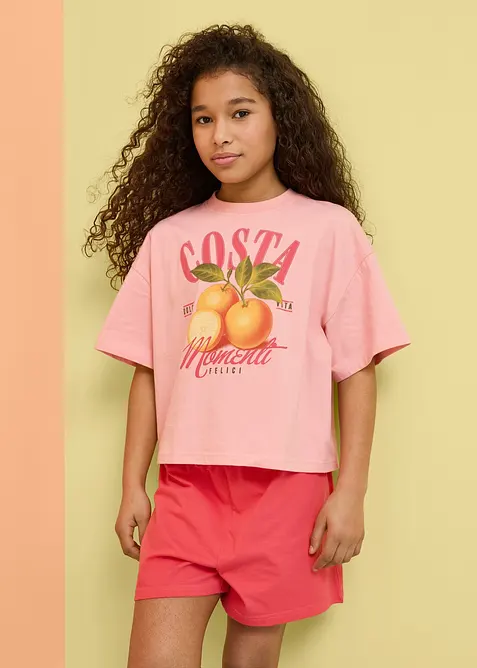 T-shirt et short 100% coton (ens. 2 pces), bonprix