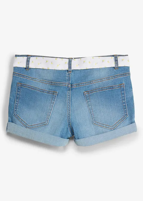 Short en jean extensible avec ceinture, bonprix