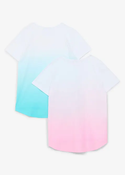 Lot de 2 T-shirts 100% coton, bonprix