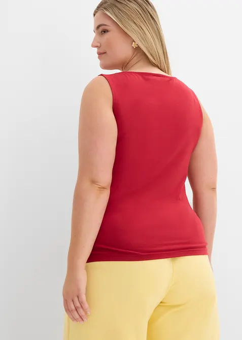 Top cintr&eacute; en coton extensible, bonprix