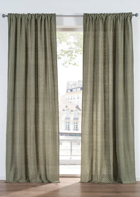 Vorhang gewebt aus Bio Baumwolle (1er Pack), bonprix
