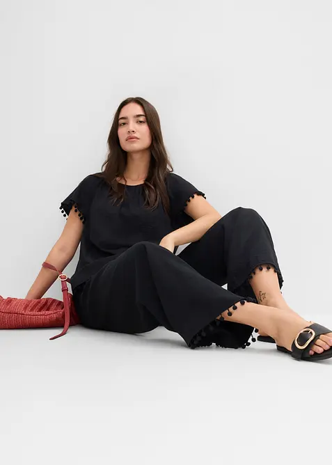 Schlupfhose aus flie&szlig;endem Viskose-Mix, bonprix